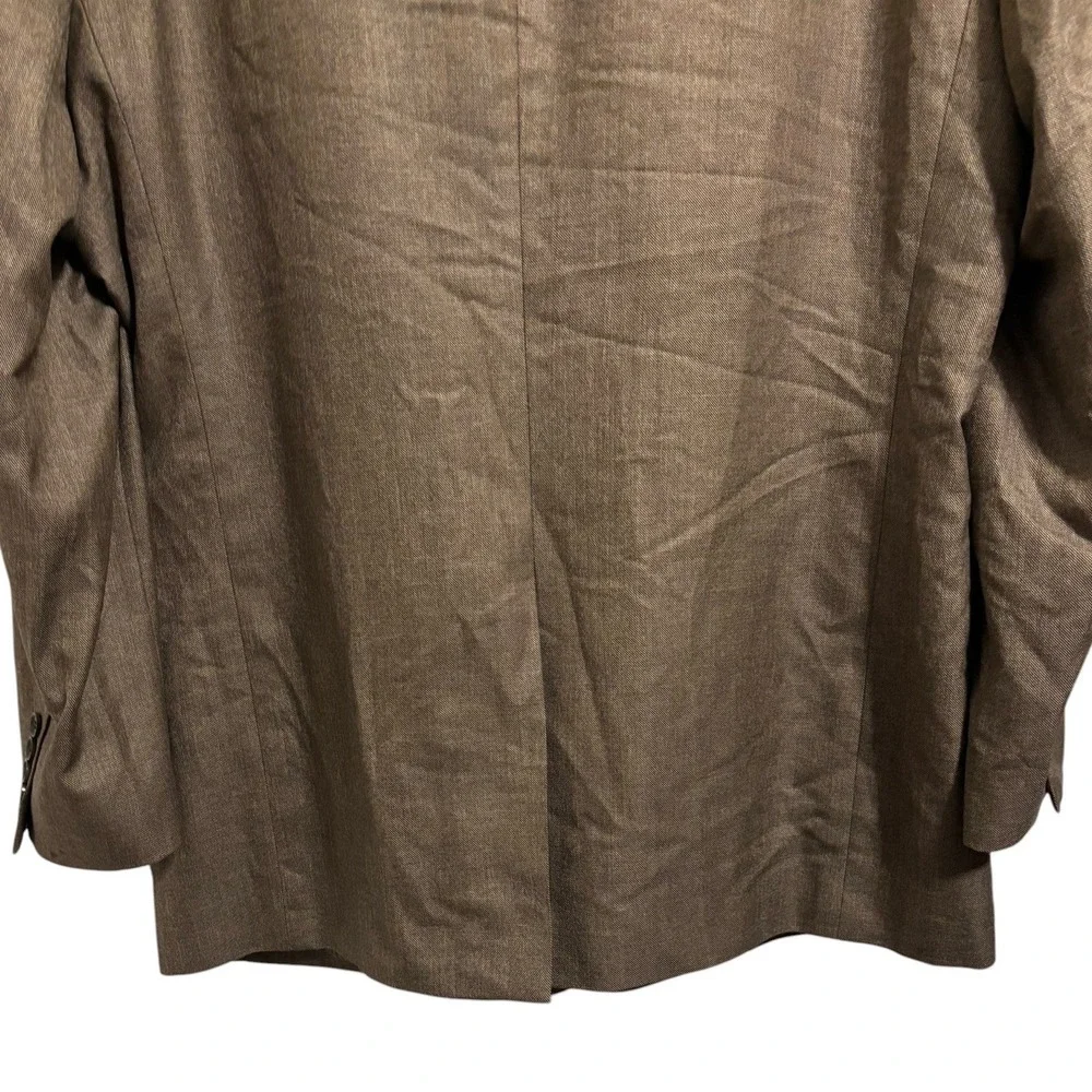 Turnbury Sport Coat Brown Silk Wool Blend Two Button Classic Academic Career 46R